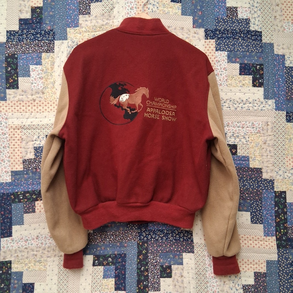 1999 VTG Pro Line Varsity Style Appaloosa Horse Show Top Ten Wool Jacket Size M